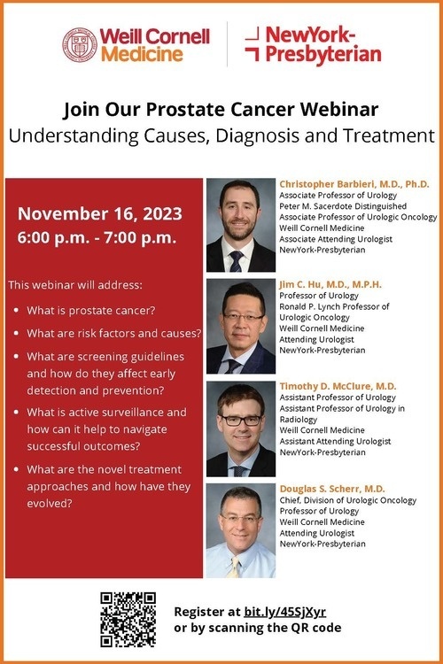 Prostate Cancer Webinar - November 16 Flyer