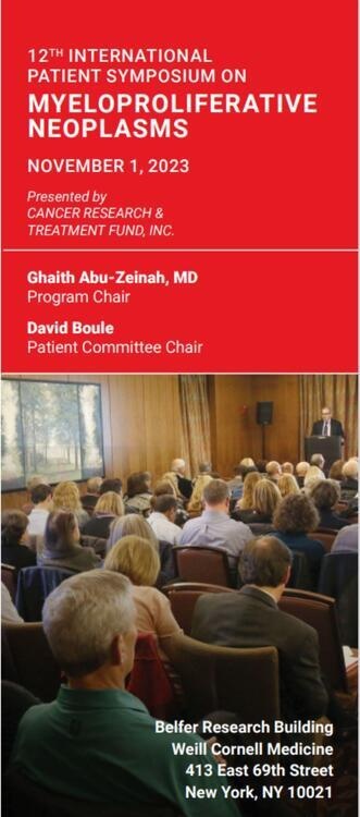 event flyer with people attending symposium