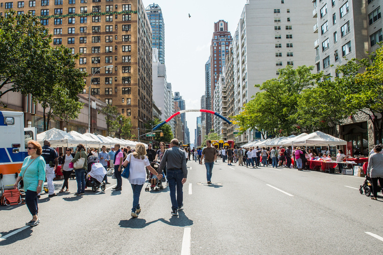 Photo of Weill Cornell Medicine's booths at a previous Third Avenue Fair.
